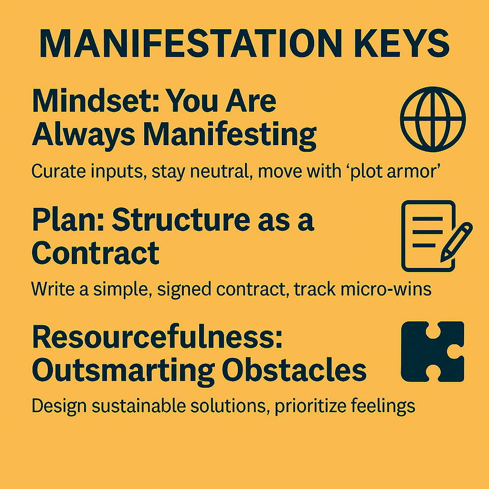 3. Manifestation Keys: Mindset, Plan & Resourcefulness